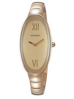 นาฬิกา ข้ออมือ ไซโก้ SEIKO รุ่น SUJD84P1 Gold tone stainless steel case and bracelet.