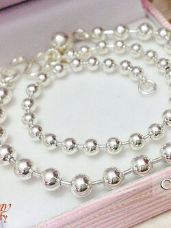 สร้อยข้อมือเงินแท้ ลายบอล