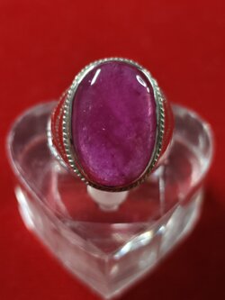 #แหวนทับทิมเนื้อแก้ว รหัสR-0055