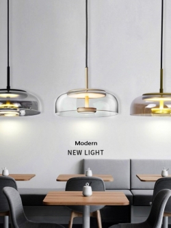 โคมไฟแขวนเพดาน Modern Luxury Nordic glass 23x15cm [DD-041]