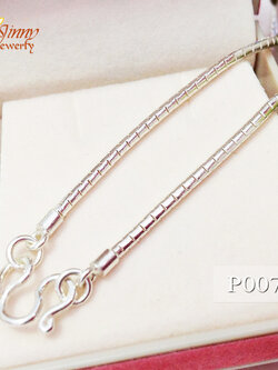 สร้อยเงินแท้ ลายกระดูกงูคั่น (งานไทย) ความหนา 1.5 มิล