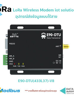 อุปกรณ์ส่งข้อมูลแบบไร้สาย E90-DTU(433L37) RS232/485 lora wirelss modem (รวมแหล่งจ่ายไฟ/เสาส่งแรงสูง
