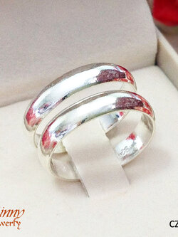 แหวนเงินแท้ 92.5% แหวนเกลี้ยงปลอกมีด แบบกลม ขนาด 4 มิล