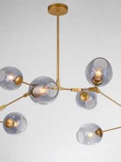 โคมไฟแขวนเพดาน Tree branches ตัวโคมสีทอง 8 ดวง [A2822]