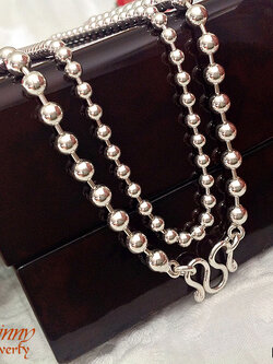 สร้อยเงินแท้ ลายบอล (งานไทย)