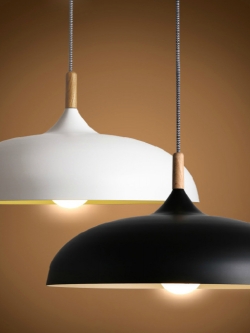 โคมไฟห้อยเพดานนอร์ดิกหัวไม้ 45cm