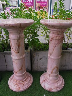 เสาโชว์หินอ่อนสีชมพู ขนาดสูง 80 เซนติเมตร