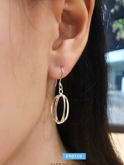 ต่างหูเงินแท้ 92.5% แบบระย้า รูปลูกมะเฟือง