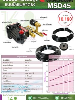 ปั๊มพ่นยาแรงดันสูงแบบยิงเพลาตรง MSD45