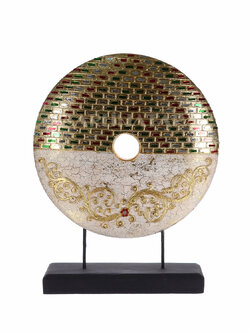 ไม้แกะสลักขาวทอง 14 นิ้ว