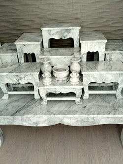 โต๊ะหมู่บูชาหินอ่อนขาวเทา หมู่9