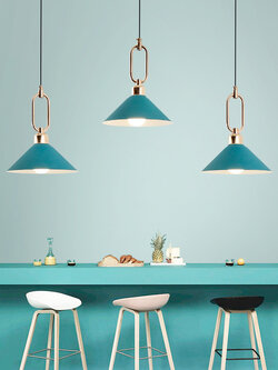 โคมไฟแขวนเพดานสไตล์โมเดิร์นมีห่วงจับสีทอง [YY062401]