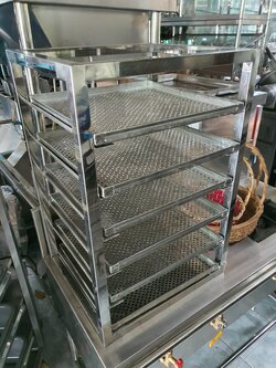 ชั้นวางถาดพิซซ่าสแตนเลส