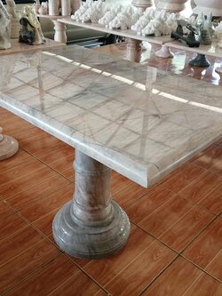 โต๊ะหินอ่อนทรงกลม ขนาด กว้าง 65ซม ลึก 120ซม