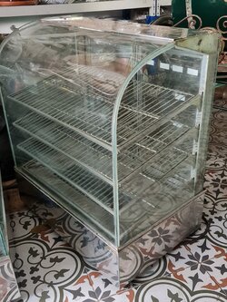 ตู้โชว์อุ่นซาลาเปา ไฟฟ้า หน้ากระจกโค้ง