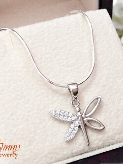 จี้เงินแท้ แมงปอประดับเพชร cz