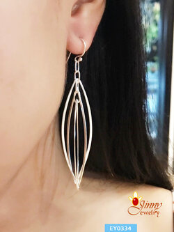 ต่างหูเงินแท้ 92.5% ต่างหูระย้า แบบเกี่ยว