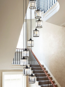 โคมไฟระย้า crystal 9 ดวง รุ่น [1612-9BK]