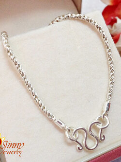 สร้อยคอเงินแท้ 92.5% สำหรับเด็ก ลายเกลียวใต้หวัน (งานไทย) 1.5 มิล