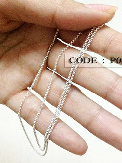 สร้อยเงินแท้ 92.5% ลายผ่าหวาย ความหนา 1.2 มิล เส้นเล็กๆ เหมาะกับผู้หญิง งานอิตาลี