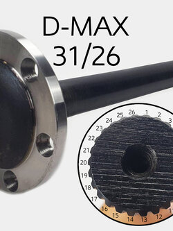 เพลาข้าง เพลาลอย ISUZU D-MAX ยาว 31/26 ฟัน ของใหม่ (ราคาต่อข้าง/เส้น)