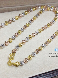 สร้อยคอเงินแท้ 3 กษัตริย์ ลายมูนคัท (งานอิตาลี)