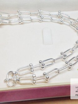 สร้อยคอเงินแท้ 92.5% ลายโซ่ Style เก๋ๆ โซ่ใหญ่ ใส่กับจี้ สวยมาก สร้อยไม่หนัก หน้ากว้าง 5 มิล (สร้อยงานไทย)