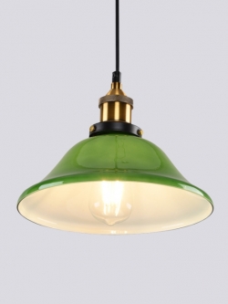 โคมไฟห้อยเพดานย้อนยุคสีเขียวมรกต 25x18cm [GR2518]