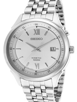 Seiko Kinetic นาฬิกาผู้ชาย สายสแตนเลส รุ่น SKA653P1 - Silver