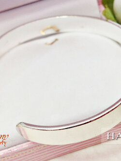 กำไลข้อมือเงินแท้ 92.5% กำไลแบบแบน ขัดเงา-แบบตัน หนัก 1 บาท (ขยายความกว้างได้)