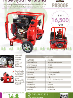 เครื่องสูบน้ำแรงดันสูงอาร์โนลด์ รุ่นPA300E