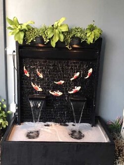 ม่านน้ำตกสำเร็จรูป พร้อมปั๊มน้ำ ราคาถูกที่สุด ม่านน้ำหินกาบ ปลาคาร์ฟ นำโชค เสริมฮวงจุ้ย ติดตั้งฟรี กทม. และปริมณฑล