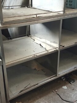 เคาาน์เตอร์สแตนเลส 150 ซม หยิบของได้ 2 ฝั่ง