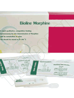 Bioline ชุดตรวจเฮโรอีน มอร์ฟีน ฝิ่น แบบหยด 40 test