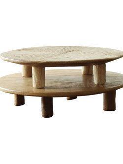 ถาดไม้สักกลม (เล็ก / ใหญ่)