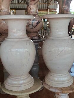 แจกันหินอ่อนชมพู ขนาดสูง50 เซนติเมตร