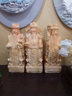 ฮกลกซิ่วหินอ่อนสีแครอท ขนาด สูง 60ซม