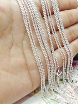 สร้อยเงินแท้ 92.5% ลายเกลียวไดมอนคัท เล่นแสงดีมากๆ เหมาะกับผู้หญิง (งานอิตาลี)