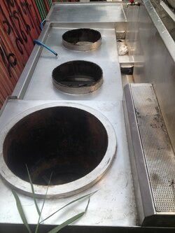 เตาสแตนเลส 2 หัว มีเตาต้มซุปในตัว