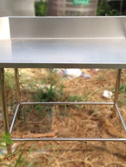 โต๊ะสแตนเลสสำหรับต่อจากเครื่องล้างจาน