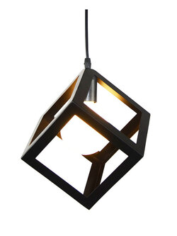 โคมไฟห้อยเพดานเหล็กทรงสี่เหลี่ยมจตุรัส สไตล์ Nordic minimalist