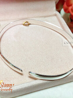 กำไลข้อมือเงินแท้ แบบรี ความหนา 1.0 มิล แบน 0.5 มิล