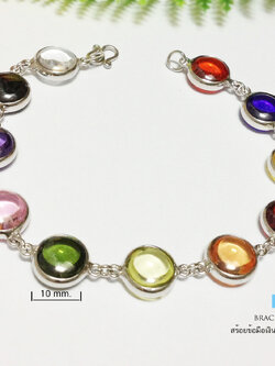 สร้อยข้อมือเงินแท้ มณีใต้น้ำ (เพชรพญานาค)