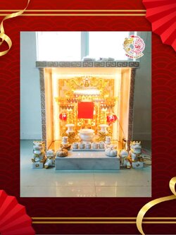 ตู้ครอบศาลหินอ่อนขาวเทา ขนาด 89ซม ขนาดศาล 18นิ้ว