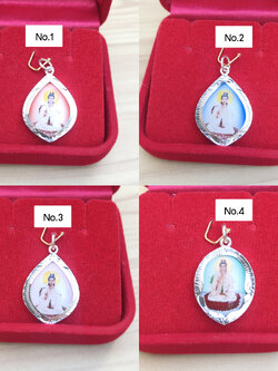 จี้เงิน กรอบเงินแท้ 92.5% จี้เจ้าแม่กวนอิม จี้ไม่หนัก ขนาดประมาณเหรียญ 2 บาท รับประกันเงินแท้