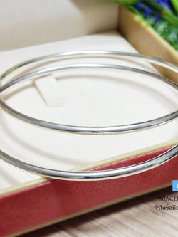 กำไลข้อมือเงินแท้ 92.5% กำไลแบบเกลี้ยง - ตัน (กำไลแบบปิด ขยายไม่ได้)