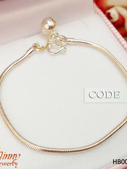 สร้อยข้อมือเงินแท้ 92.5% สำหรับเด็ก ลายกระดูกงู Snake