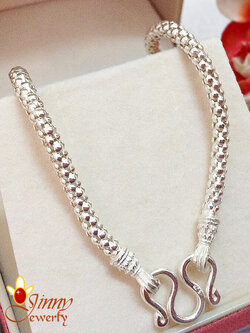 สร้อยคอเงินแท้ สำหรับเด็ก ลาย pop corn (งานไทย) 2.5 มิล