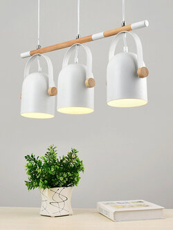 โคมไฟแขวนเพดานสไตล์ Nordic ตกแต่งวัสดุไม้เนื้อแข็งแบบโมเดิร์น [6021D]