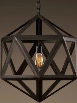 โคมไฟเหล็กดัดทรง 6 เหลี่ยม